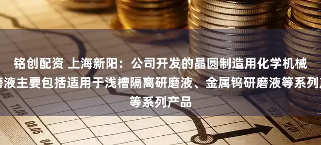 铭创配资 上海新阳：公司开发的晶圆制造用化学机械研磨液主要包括适用于浅槽隔离研磨液、金属钨研磨液等系列产品